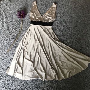 Silky Gray Swing Dress